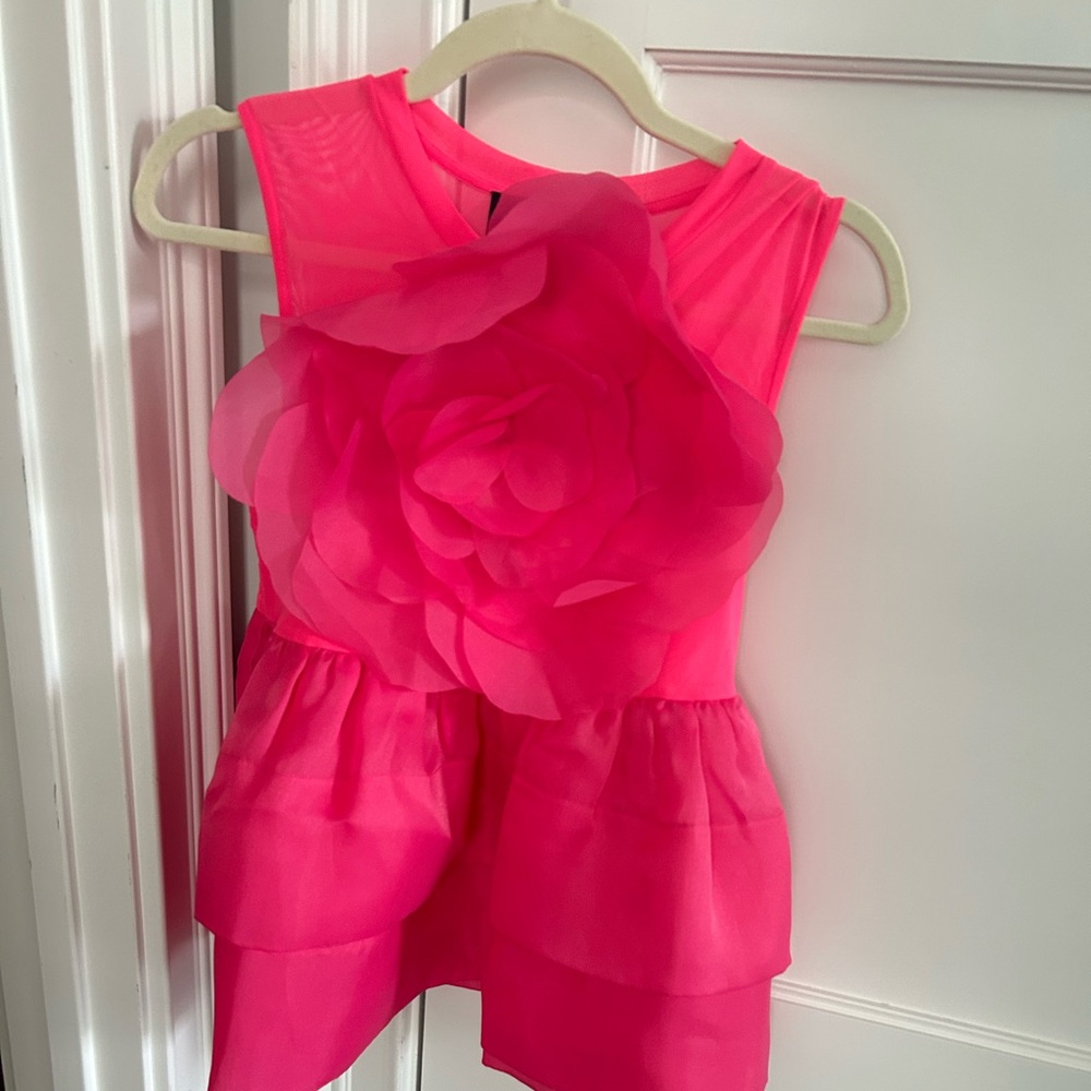 Cynthia rowley XS flower peplum shirt